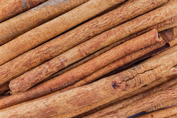 heap cinnamon close up texture.