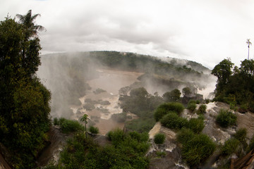 Fototapeta na wymiar Perspective from Iguazu Fall