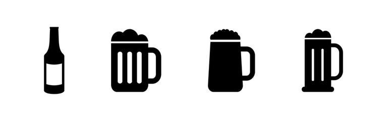 Beer icons set. Beer Icon in trendy flat style