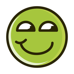 curious funny smiley emoticon face expression line and fill icon
