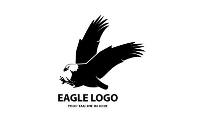 silhouette A simple eagle, suitable for business symbols or logos