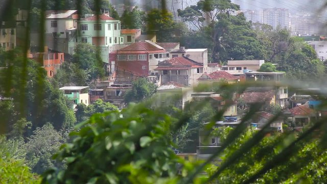 view of the hill of pleasures in the center of rio de janeiro.