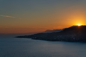 Italian Riviera at dusk