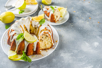 Homemade lemon bundt cake