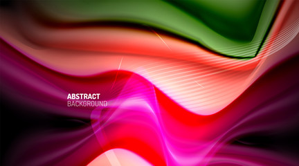 Liquid colors fluid gradients on black background