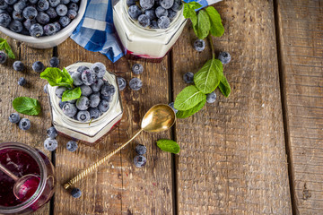 Sweet healthy yogurt with blueberry