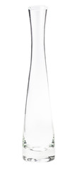 tall glass flower vase isolated on white