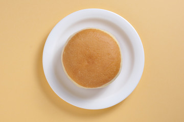 Tasty donut on a plate