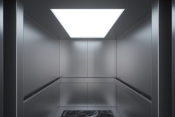 The elevator in the corridor, 3d rendering. © Vink Fan