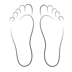 symbol adults human footprints vector illustrator