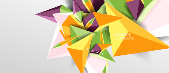 Trendy simple triangle abstract background, dynamic motion concept. Vector Illustration For Wallpaper, Banner, Background, Card, Book Illustration, landing page