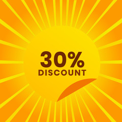 Sale banner template design. Big sale special offer. end of season special offer banner. vector illustration. up to 30% discount.