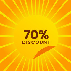 Sale banner template design. Big sale special offer. end of season special offer banner. vector illustration. up to 70% discount.