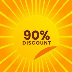 Sale banner template design. Big sale special offer. end of season special offer banner. vector illustration. up to 90% discount.