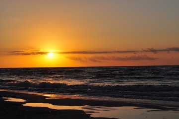 Zachód słońca Dębki