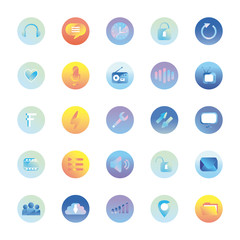 thumb up gradient style icon vector design