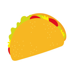 mexican taco food fill style icon