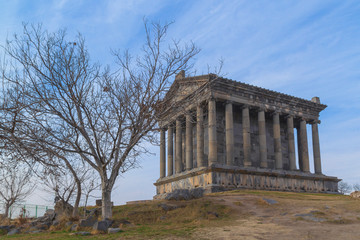 Fototapeta na wymiar Garni Pagan Temple, the hellenistic temple in Republic of Armenia
