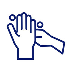 Obraz premium hands washing line style icon