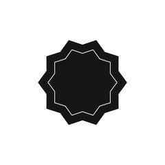 Promo sale sticker of starburst or sunburst icon isolated on white background