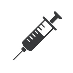 Syringe Icon Vector. Doctors often use syringes to prevent and treat malignant diseases.