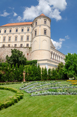 Fototapeta na wymiar Mikulov castle with its landscaped garden
