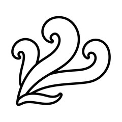 Obraz premium water splash line style icon
