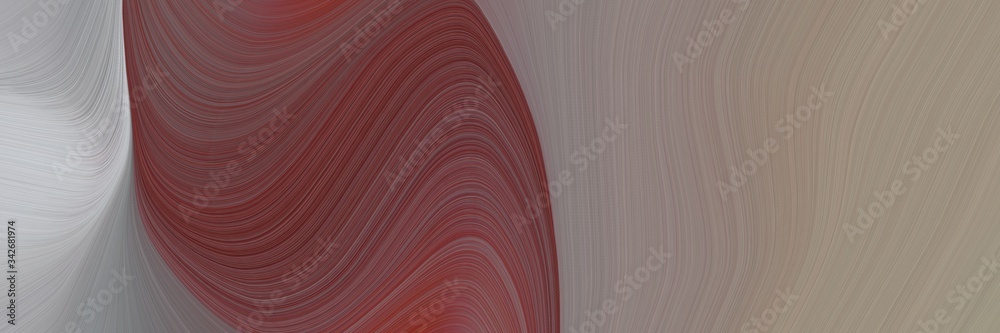 Poster abstract decorative header with gray gray, old mauve and silver colors. fluid curved lines with dynamic flowing waves and curves for poster or canvas