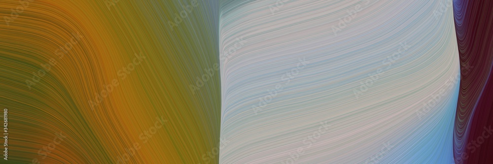 Aufkleber abstract dynamic horizontal header with dark gray, brown and slate gray colors. fluid curved flowing waves and curves for poster or canvas