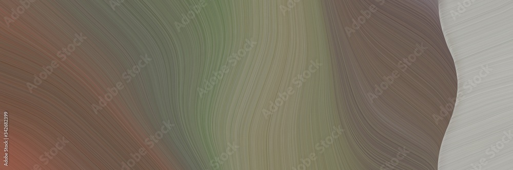 Poster abstract decorative banner design with pastel brown, dark gray and gray gray colors. fluid curved lines with dynamic flowing waves and curves for poster or canvas
