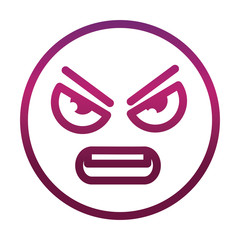 rage funny smiley emoticon face expression gradient style icon