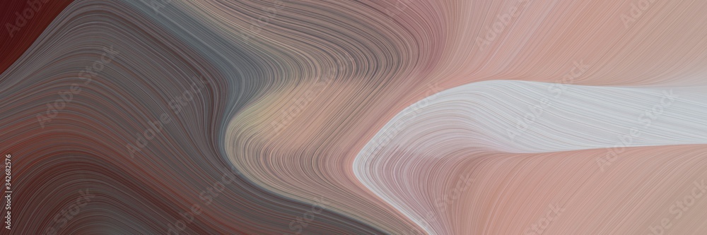 Poster abstract colorful banner with rosy brown, old mauve and dim gray colors. fluid curved lines with dynamic flowing waves and curves for poster or canvas
