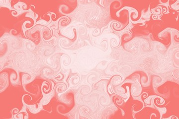 Pink, symmetrical, abstract and creative watercolor painting illustration for backround.