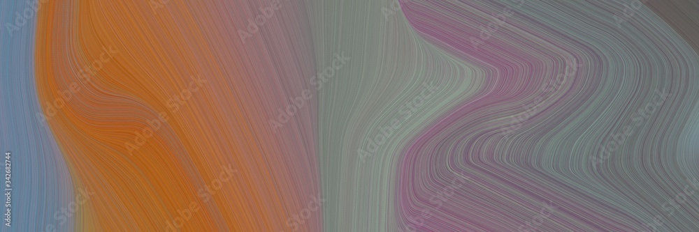 Aufkleber abstract moving designed horizontal header with gray gray, sienna and moderate red colors. fluid curved lines with dynamic flowing waves and curves for poster or canvas