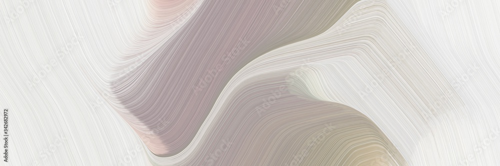 Leinwandbilder abstract decorative horizontal banner with beige, dark gray and ash gray colors. fluid curved lines 