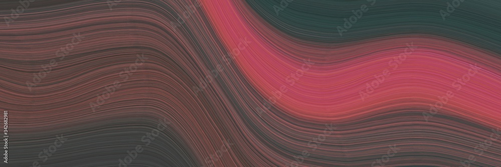 Aufkleber abstract flowing designed horizontal banner with old mauve, moderate red and pastel brown colors. fl