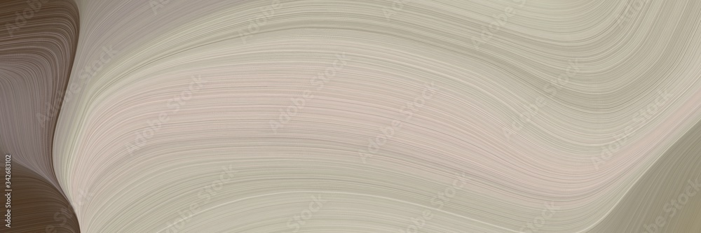 Poster abstract colorful header design with ash gray, old mauve and gray gray colors. fluid curved lines with dynamic flowing waves and curves for poster or canvas