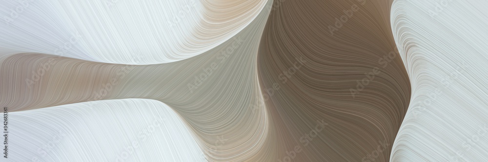 Poster abstract colorful banner design with light gray, pastel brown and rosy brown colors. fluid curved fl