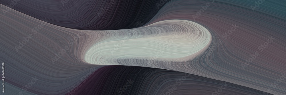 Poster abstract modern designed horizontal header with dark slate gray, dark gray and very dark pink colors. fluid curved lines with dynamic flowing waves and curves for poster or canvas