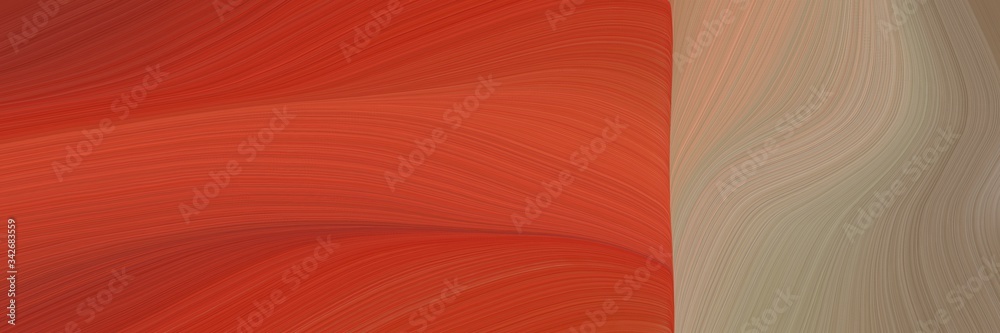 Poster abstract decorative designed horizontal header with firebrick, rosy brown and pastel brown colors. f