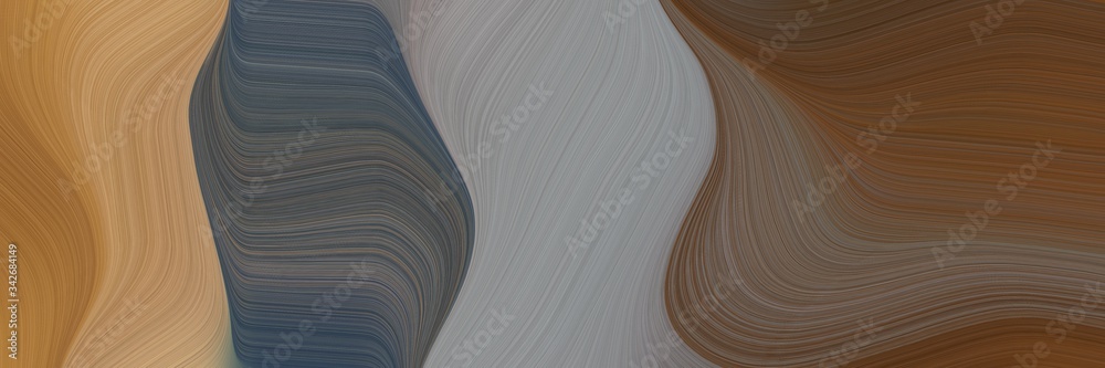 Poster abstract moving banner design with old mauve, peru and light slate gray colors. fluid curved lines with dynamic flowing waves and curves for poster or canvas