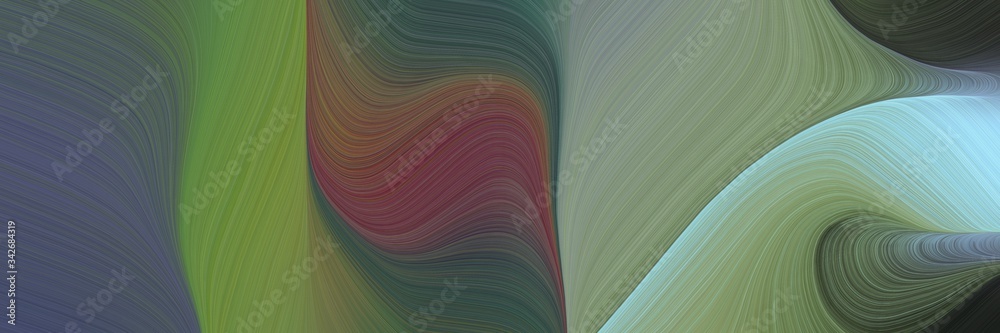 Aufkleber abstract colorful header with dim gray, pastel blue and very dark blue colors. fluid curved lines with dynamic flowing waves and curves for poster or canvas
