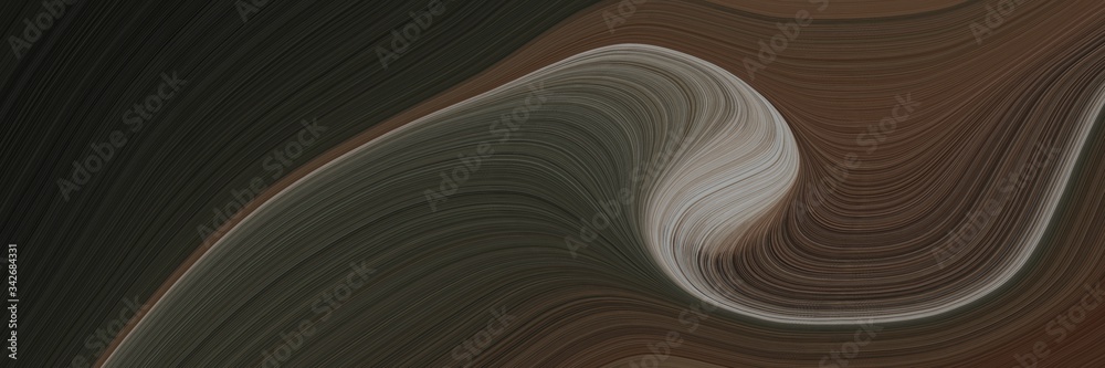 Aufkleber abstract colorful designed horizontal header with very dark green, very dark blue and gray gray colors. fluid curved lines with dynamic flowing waves and curves for poster or canvas