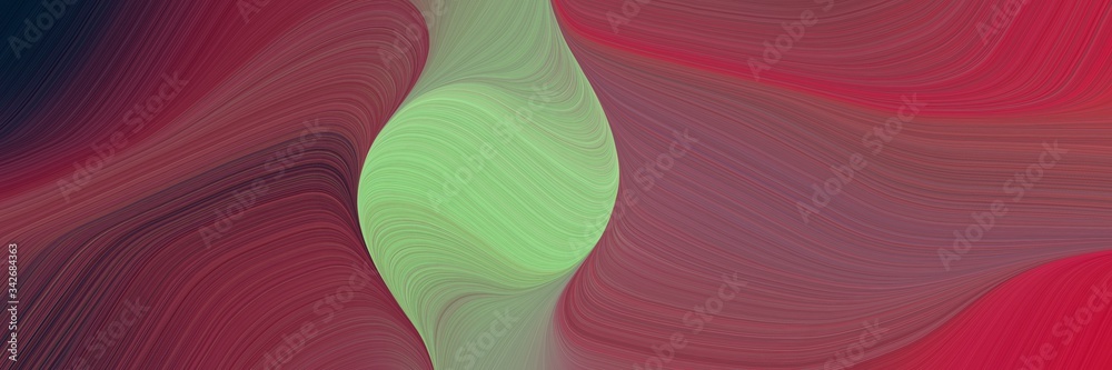 Poster abstract artistic horizontal banner with dark moderate pink, dark sea green and very dark blue color