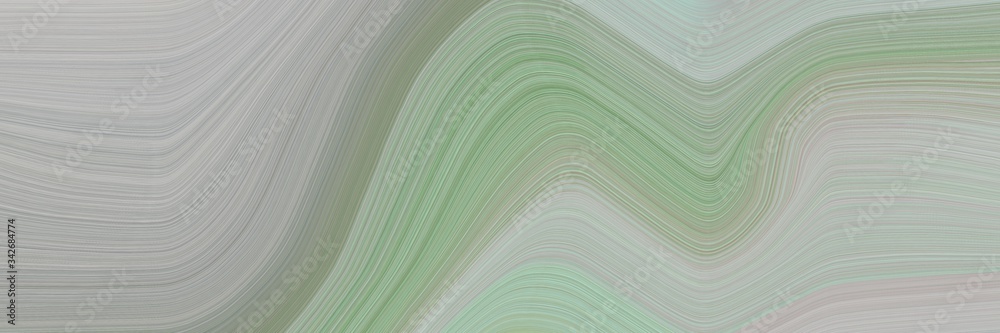 Poster abstract colorful horizontal banner with dark gray, gray gray and pastel blue colors. fluid curved f
