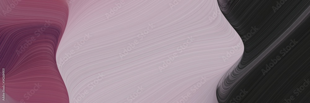 Poster abstract flowing header design with very dark blue, pastel purple and old mauve colors. fluid curved flowing waves and curves for poster or canvas