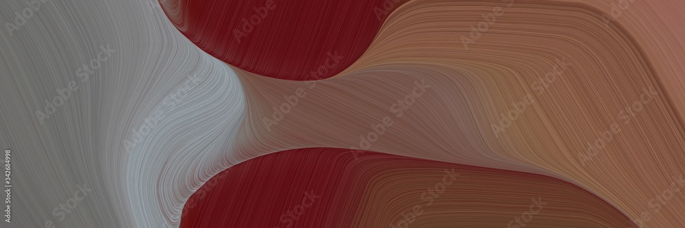 Poster abstract moving header with pastel brown, light slate gray and dark red colors. fluid curved flowing