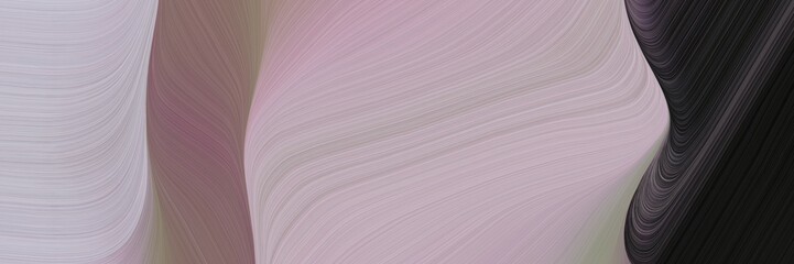 abstract moving banner design with pastel purple, very dark pink and old lavender colors. fluid curved flowing waves and curves for poster or canvas