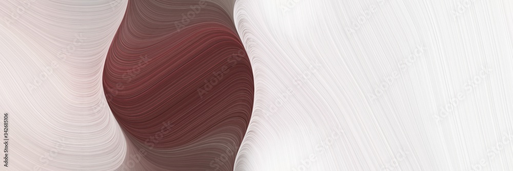 Poster abstract decorative header design with old mauve, linen and gray gray colors. fluid curved lines with dynamic flowing waves and curves for poster or canvas