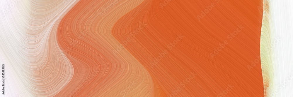 Aufkleber abstract moving header design with coffee, antique white and tan colors. fluid curved lines with dynamic flowing waves and curves for poster or canvas